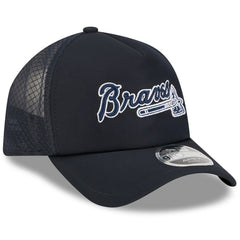 Atlanta Braves 2026 Batting Practice Alternate Apex 9FORTY Adjustable Hat Navy | New Era