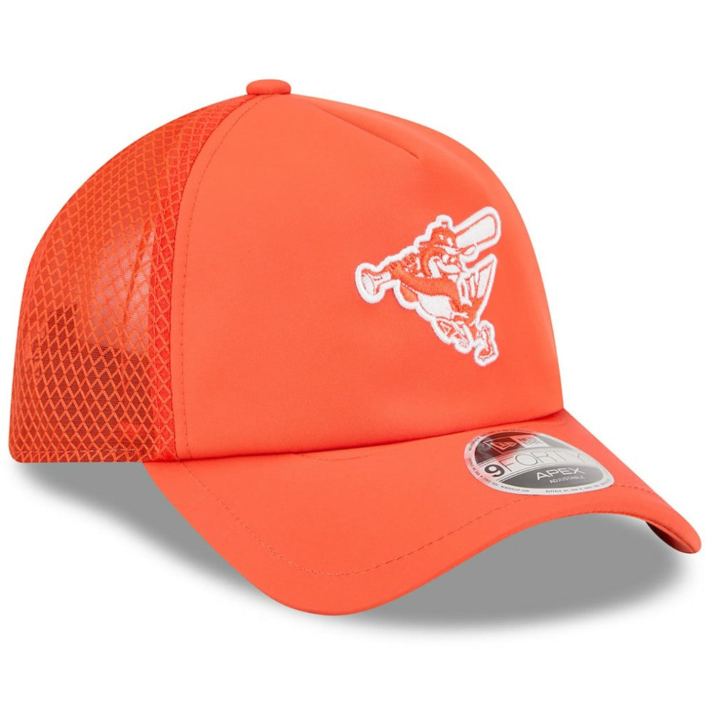 Baltimore Orioles 2026 Batting Practice Alternate Apex 9FORTY Adjustable Hat Orange | New Era