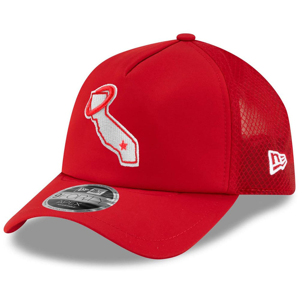 Los Angeles Angels 2026 Batting Practice Alternate Apex 9FORTY Adjustable Hat Red | New Era