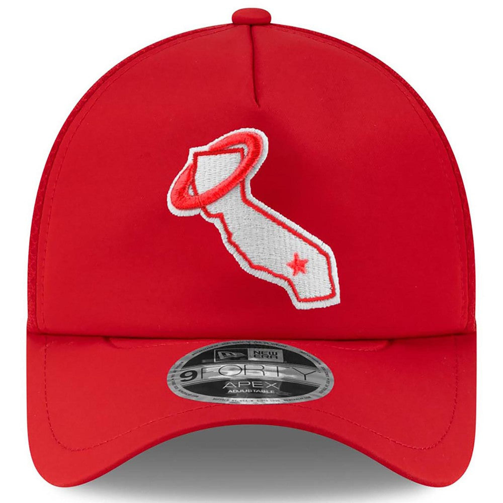Los Angeles Angels 2026 Batting Practice Alternate Apex 9FORTY Adjustable Hat Red | New Era