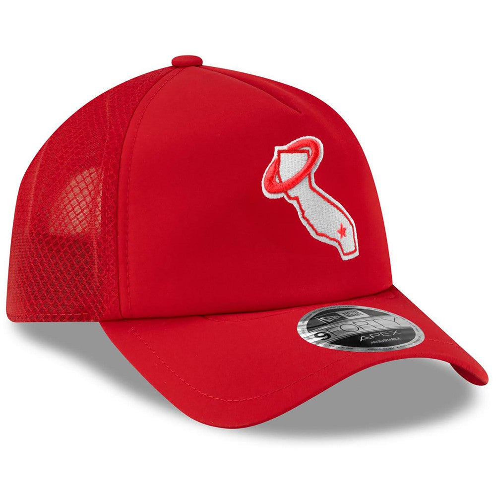 Los Angeles Angels 2026 Batting Practice Alternate Apex 9FORTY Adjustable Hat Red | New Era