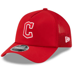 Cleveland Guardians 2026 Batting Practice Apex 9FORTY Adjustable Trucker Hat Red | New Era