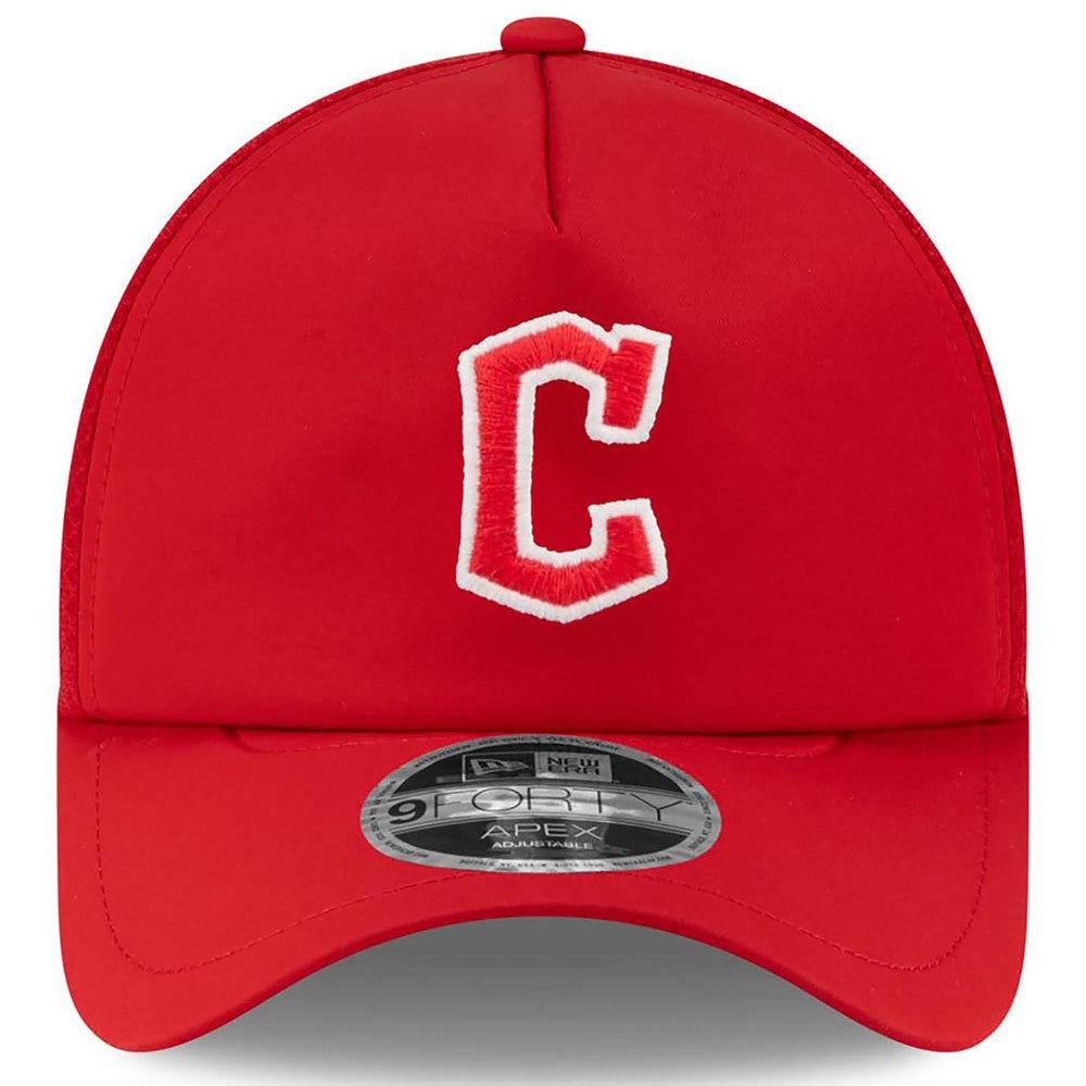 Cleveland Guardians 2026 Batting Practice Apex 9FORTY Adjustable Trucker Hat Red | New Era