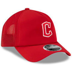 Cleveland Guardians 2026 Batting Practice Apex 9FORTY Adjustable Trucker Hat Red | New Era