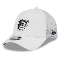 Baltimore Orioles 2026 Batting Practice Apex 9FORTY Adjustable Trucker Hat White | New Era