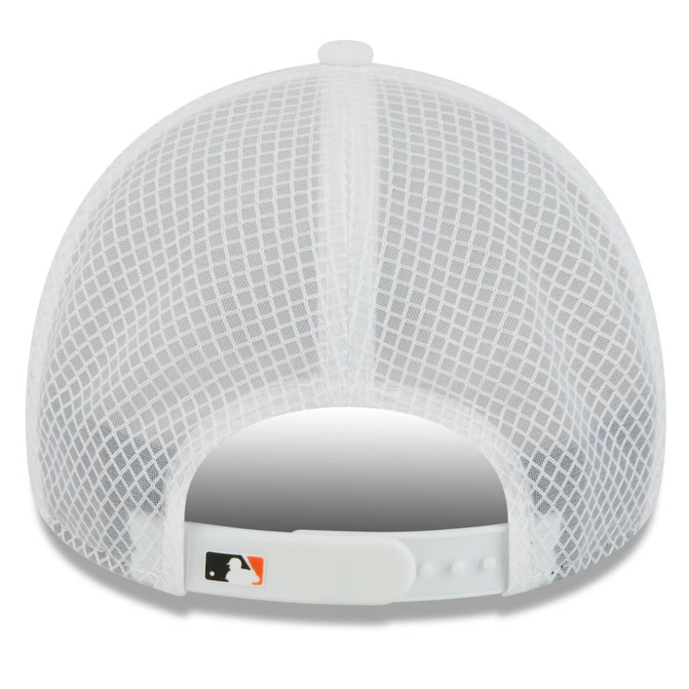 Baltimore Orioles 2026 Batting Practice Apex 9FORTY Adjustable Trucker Hat White | New Era