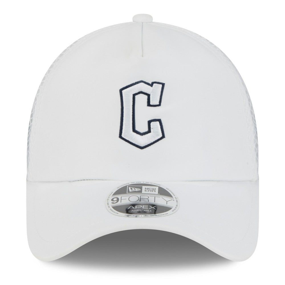 Cleveland Guardians 2026 Batting Practice Apex 9FORTY Adjustable Trucker Hat White | New Era
