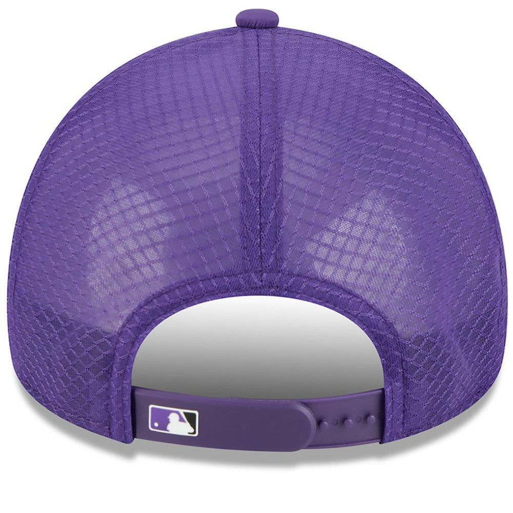 Colorado Rockies 2026 Batting Practice Apex 9FORTY Adjustable Trucker Hat Purple | New Era