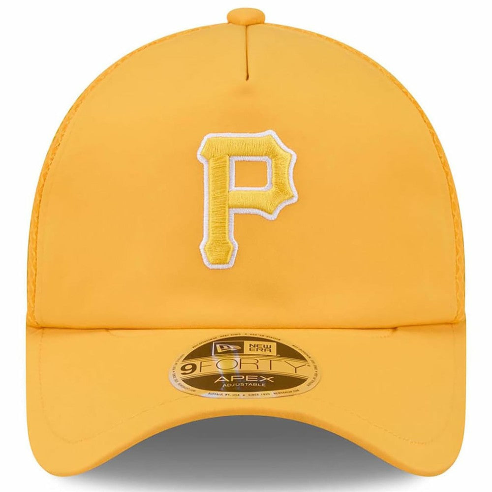Pittsburgh Pirates 2026 Batting Practice Apex 9FORTY Adjustable Trucker Hat Gold | New Era