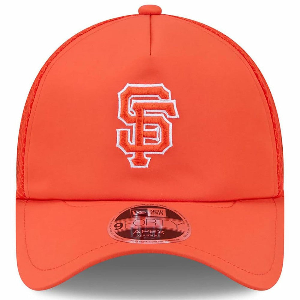 San Francisco Giants 2026 Batting Practice Apex 9FORTY Adjustable Trucker Hat Orange | New Era