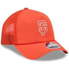 San Francisco Giants 2026 Batting Practice Apex 9FORTY Adjustable Trucker Hat Orange | New Era