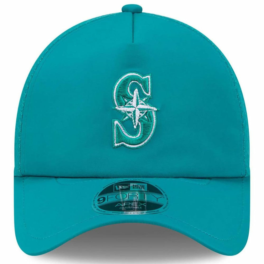 Seattle Mariners 2026 Batting Practice Apex 9FORTY Adjustable Trucker Hat Teal | New Era
