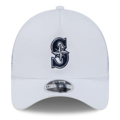 Seattle Mariners 2026 Batting Practice Apex 9FORTY Adjustable Trucker Hat White | New Era