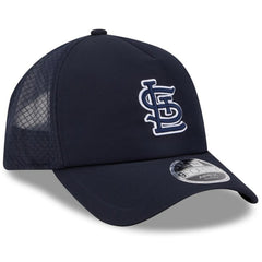 St. Louis Cardinals 2026 Batting Practice Apex 9FORTY Adjustable Trucker Hat Navy | New Era