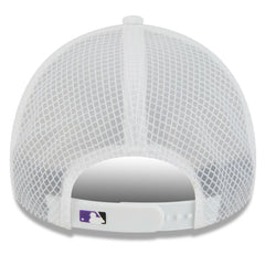 Colorado Rockies 2026 Batting Practice Apex 9FORTY Adjustable Trucker Hat White | New Era