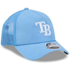Tampa Bay Rays 2026 Batting Practice Apex 9FORTY Adjustable Trucker Hat Light Blue | New Era