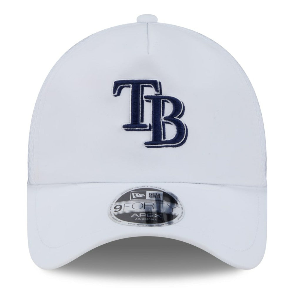Tampa Bay Rays 2026 Batting Practice Apex 9FORTY Adjustable Trucker Hat White | New Era