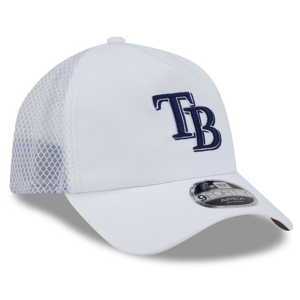 Tampa Bay Rays 2026 Batting Practice Apex 9FORTY Adjustable Trucker Hat White | New Era