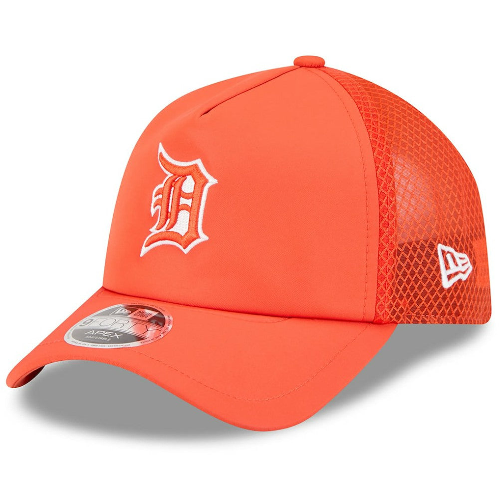 Detroit Tigers 2026 Batting Practice Apex 9FORTY Adjustable Trucker Hat Orange | New Era