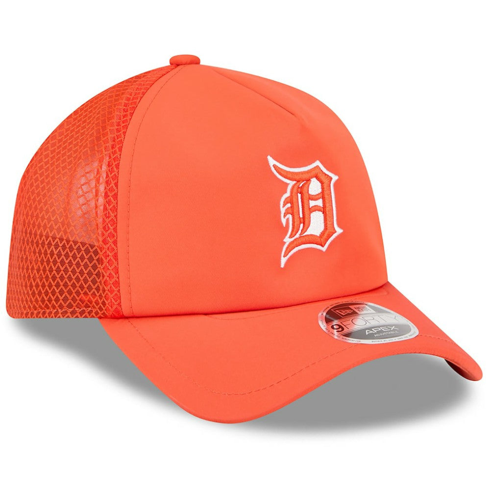 Detroit Tigers 2026 Batting Practice Apex 9FORTY Adjustable Trucker Hat Orange | New Era