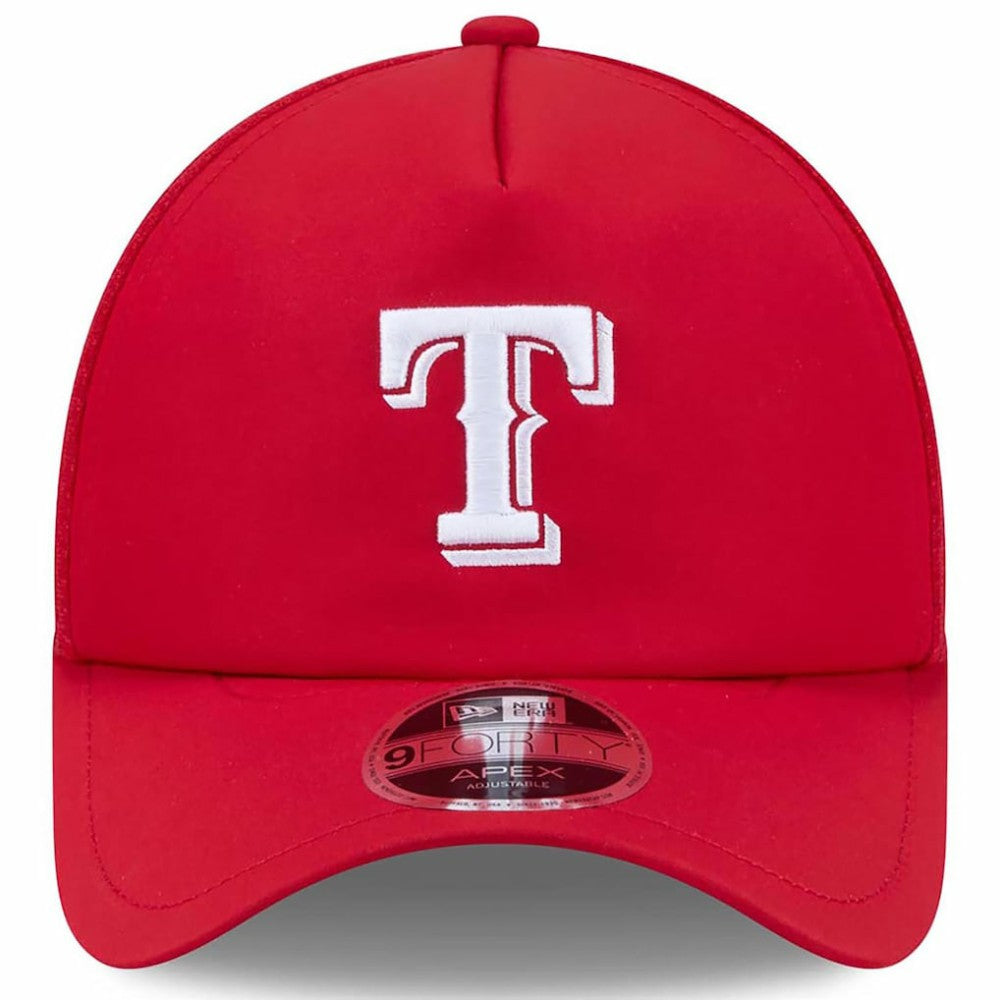 Texas Rangers 2026 Batting Practice Apex 9FORTY Adjustable Trucker Hat Red | New Era