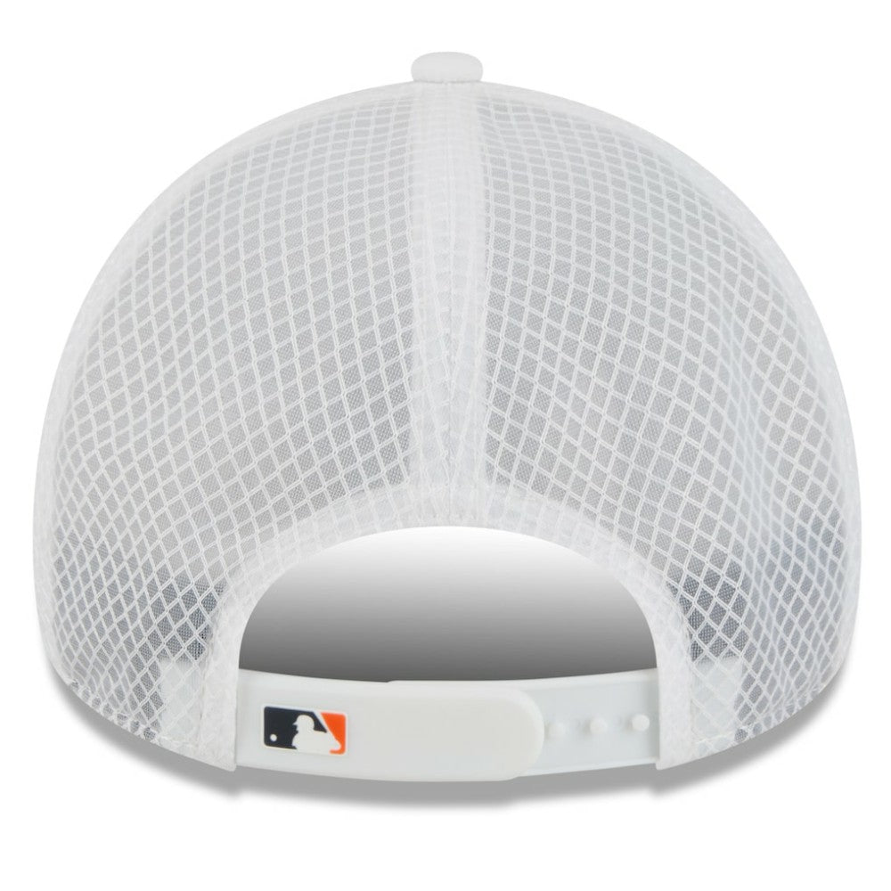 Detroit Tigers 2026 Batting Practice Apex 9FORTY Adjustable Trucker Hat White | New Era