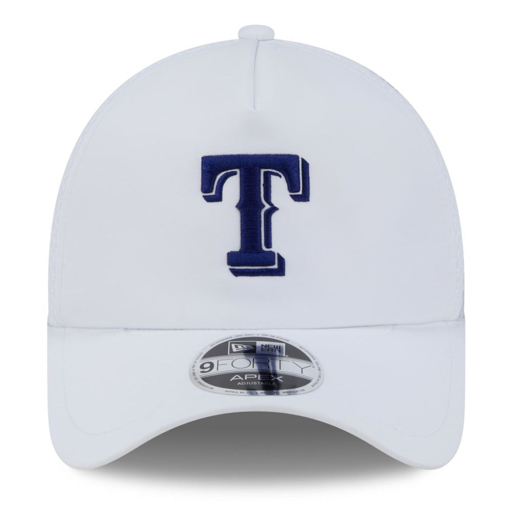 Texas Rangers 2026 Batting Practice Apex 9FORTY Adjustable Trucker Hat White | New Era