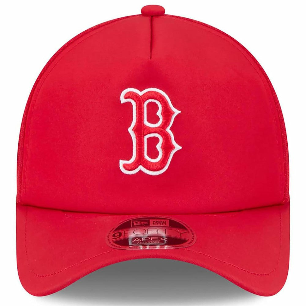 Boston Red Sox 2026 Batting Practice Apex 9FORTY Adjustable Trucker Hat Red | New Era