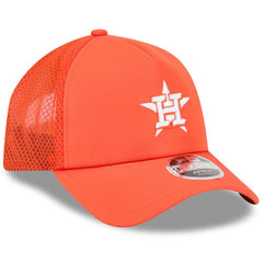 Houston Astros 2026 Batting Practice Apex 9FORTY Adjustable Trucker Hat Orange | New Era