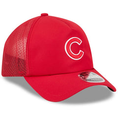 Chicago Cubs 2026 Batting Practice Apex 9FORTY Adjustable Trucker Hat Red | New Era