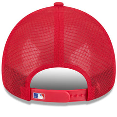 Chicago Cubs 2026 Batting Practice Apex 9FORTY Adjustable Trucker Hat Red | New Era
