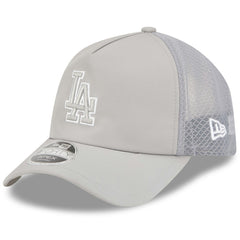 Los Angeles Dodgers 2026 Batting Practice Apex 9FORTY Adjustable Trucker Hat Gray | New Era
