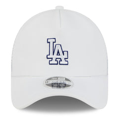 Los Angeles Dodgers 2026 Batting Practice Apex 9FORTY Adjustable Trucker Hat White | New Era