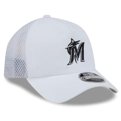 Miami Marlins 2026 Batting Practice Apex 9FORTY Adjustable Trucker Hat White | New Era