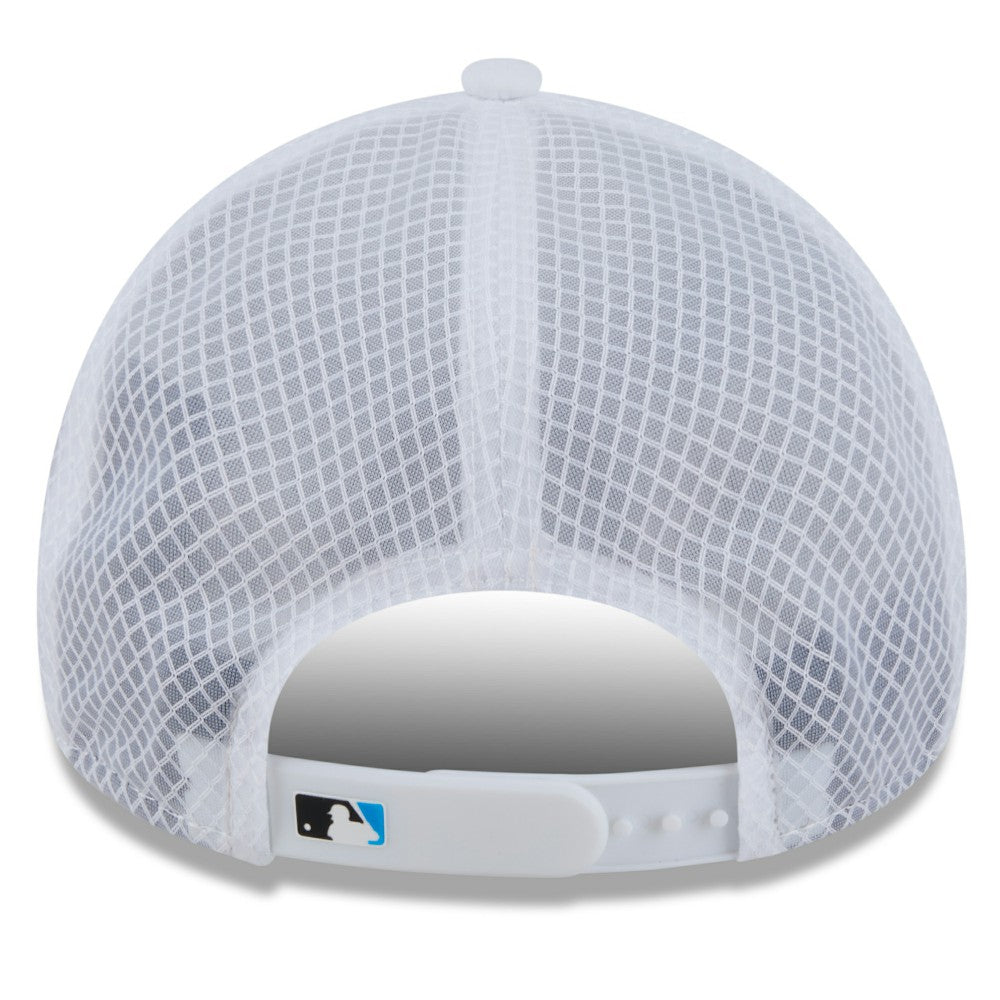 Miami Marlins 2026 Batting Practice Apex 9FORTY Adjustable Trucker Hat White | New Era