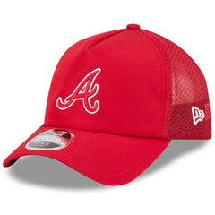 Atlanta Braves 2026 Batting Practice Apex 9FORTY Adjustable Trucker Hat Red | New Era