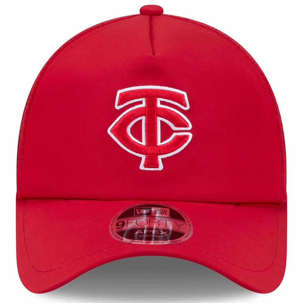Minnesota Twins 2026 Batting Practice Apex 9FORTY Adjustable Trucker Hat Red | New Era