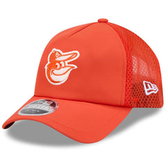 Baltimore Orioles 2026 Batting Practice Apex 9FORTY Adjustable Trucker Hat Orange | New Era