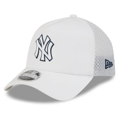 New York Yankees 2026 Batting Practice Apex 9FORTY Adjustable Trucker Hat White | New Era