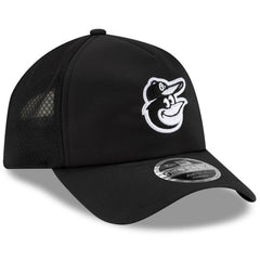 Baltimore Orioles 2026 Batting Practice Apex 9FORTY Adjustable Trucker Hat Black | New Era