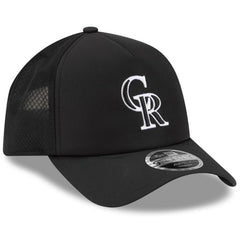 Colorado Rockies 2026 Batting Practice Apex 9FORTY Adjustable Trucker Hat Black | New Era