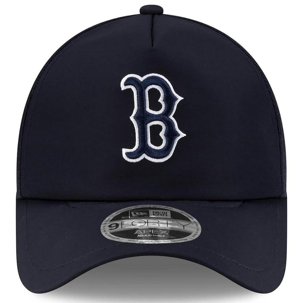 Boston Red Sox 2026 Batting Practice Apex 9FORTY Adjustable Trucker Hat Navy | New Era