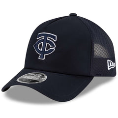 Minnesota Twins 2026 Batting Practice Apex 9FORTY Adjustable Trucker Hat Navy | New Era