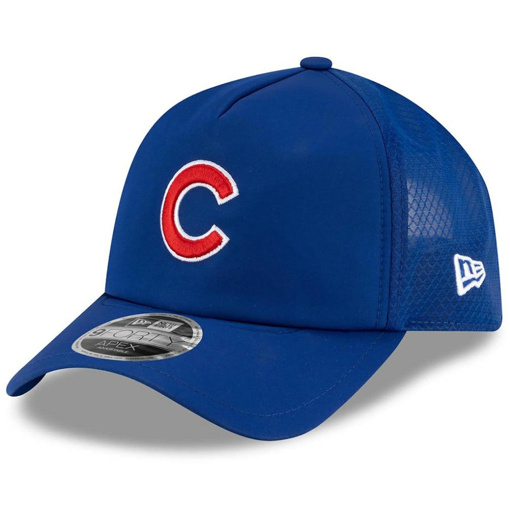 Chicago Cubs 2026 Batting Practice Apex 9FORTY Adjustable Trucker Hat Royal | New Era