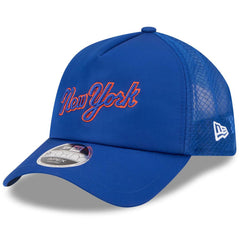 New York Mets 2026 Batting Practice Apex 9FORTY Adjustable Trucker Hat Royal | New Era