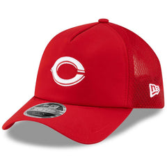 Cincinnati Reds 2026 Batting Practice Apex 9FORTY Adjustable Trucker Hat Red | New Era