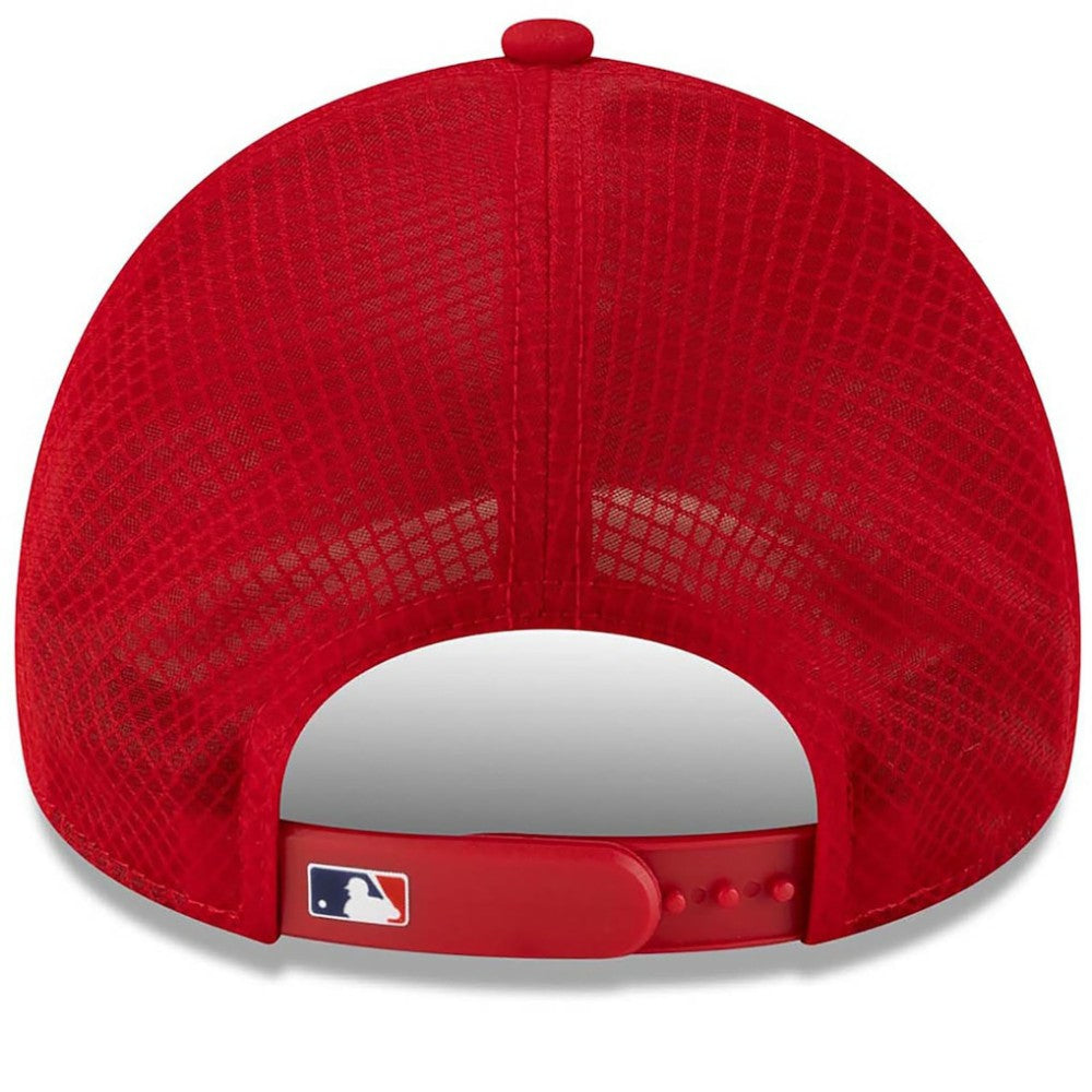 Philadelphia Phillies 2026 Batting Practice Apex 9FORTY Adjustable Trucker Hat Red | New Era