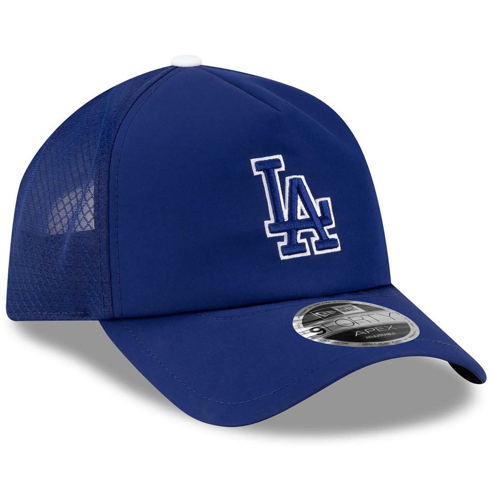 Los Angeles Dodgers 2026 Batting Practice Apex 9FORTY Adjustable Trucker Hat Royal | New Era