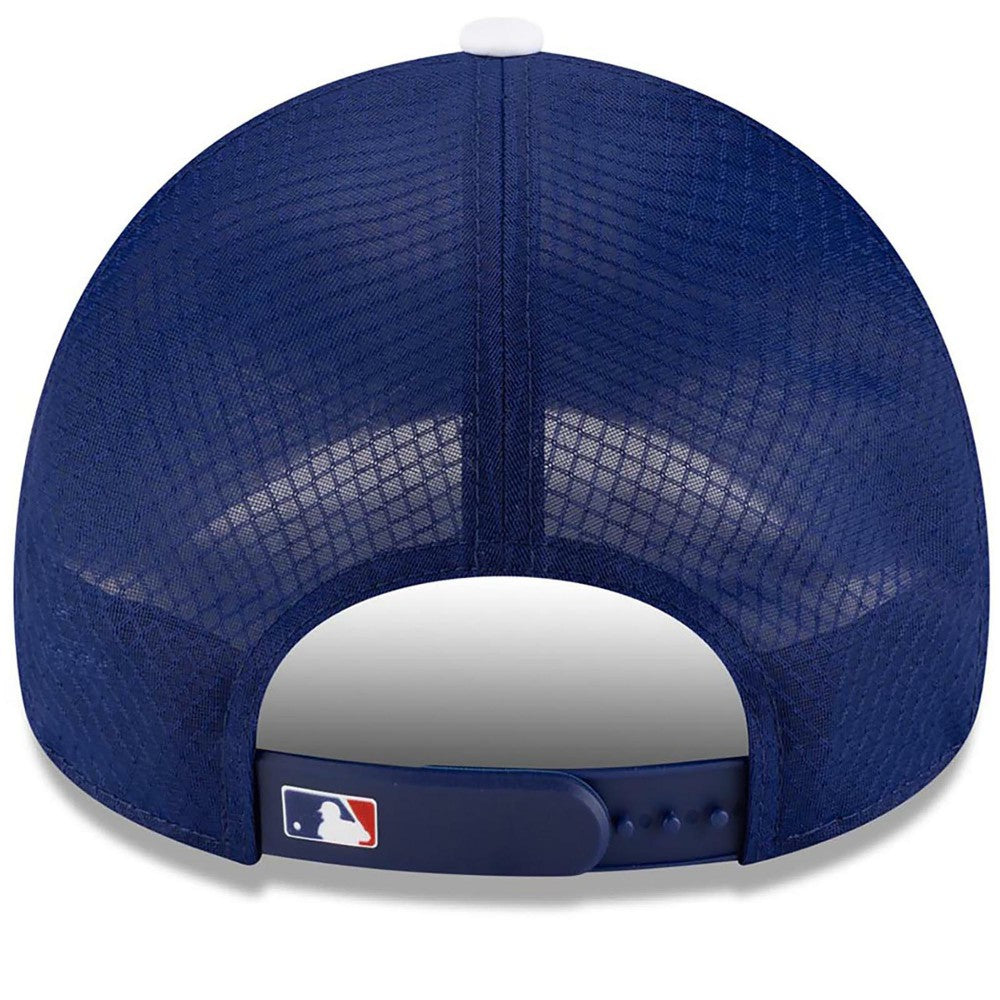 Los Angeles Dodgers 2026 Batting Practice Apex 9FORTY Adjustable Trucker Hat Royal | New Era