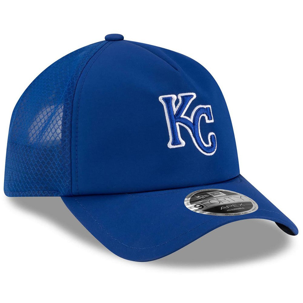 Kansas City Royals 2026 Batting Practice Apex 9FORTY Adjustable Trucker Hat Royal | New Era